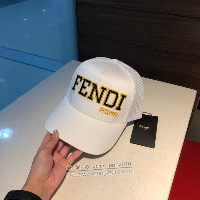 Fendi爆款男士帽子 芬迪簡約字母網紗棒球帽鴨舌帽  mm1472